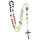 Semi-crystal rosary with Virgin with Child, brown, 6 mm s5