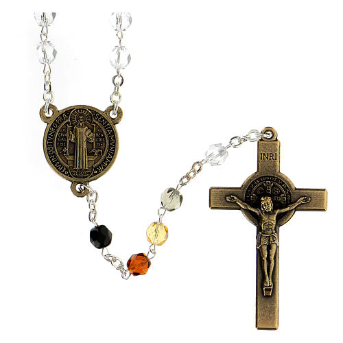 Bronzed rosary Saint Benedict 6 mm 2