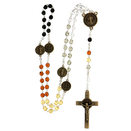 Bronzed rosary Saint Benedict 6 mm 5