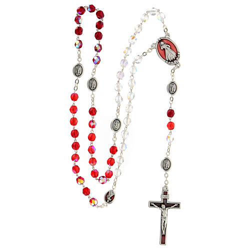 Merciful Jesus crystal rosary 6 mm 5
