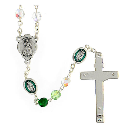 Semi-crystal rosary of Our Lady of Guadalupe 6 mm 3