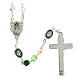 Semi-crystal rosary of Our Lady of Guadalupe 6 mm s3