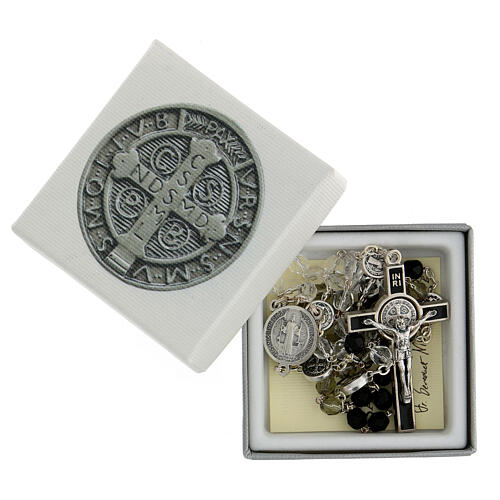 Rosenkranz des Heiligen Benedikt mit 6 mm Kristallperlen 1