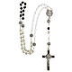 Semi-crystal rosary of Saint Benedict 6 mm s5