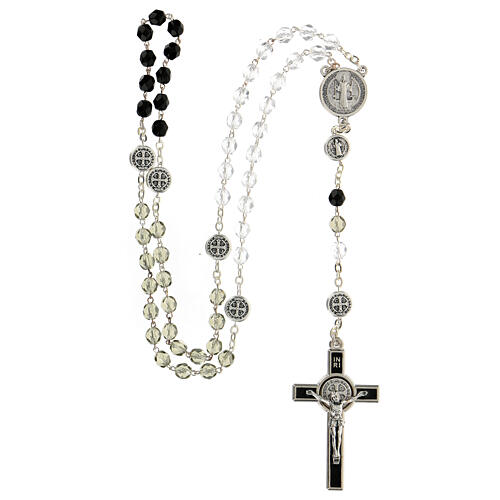 Crystal rosary Saint Benedict 6 mm 5