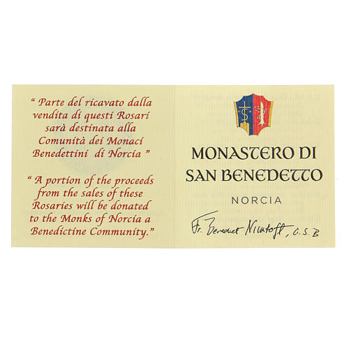 Rosenkranz des Heiligen Benedikt, emailliert mit 6 mm Kristallperlen 6