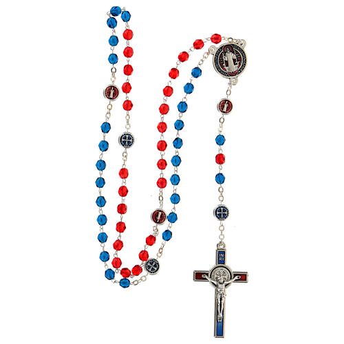Saint Benedict enameled rosary 6 mm 5