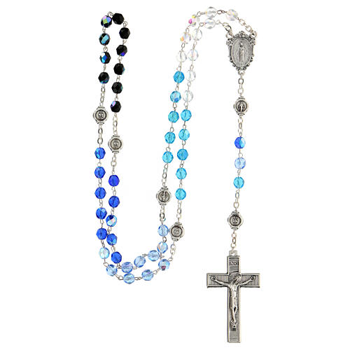Semi-crystal rosary of Our Lady of the Miraculous Medal 5 mm 5