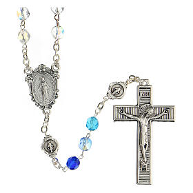 Half crystal rosary of the Miraculous Madonna 5 mm