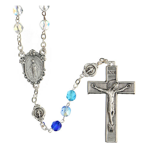 Half crystal rosary of the Miraculous Madonna 5 mm 2