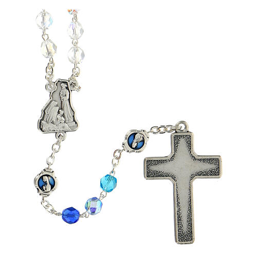 Semi-crystal rosary of Our Lady of Fatima 6 mm 3