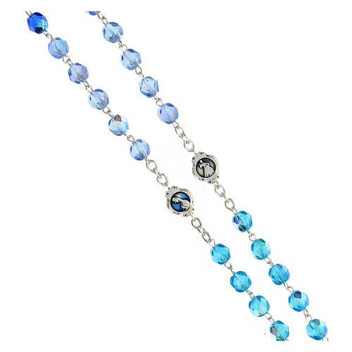 Semi-crystal rosary of Our Lady of Fatima 6 mm 4