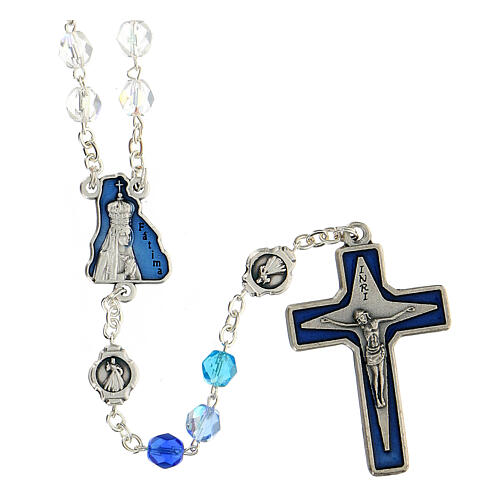 Half crystal rosary Our Lady of Fatima 6 mm 2