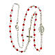 Rosary choker with Miraculous Medal and 3 mm red crystal beads s3