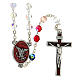 Crystal rosary of Saint Michael with colourful beads of 6 mm s1