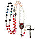 Saint Michael crystal rosary with 6 mm colored beads s4