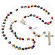 Black Murano glass rosary s1