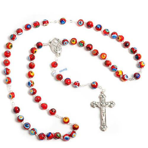 Red Murano glass rosary 1