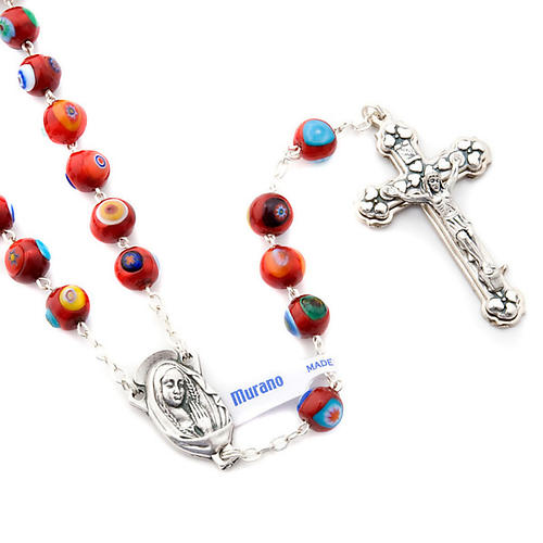 Red Murano glass rosary 3