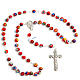 Red Murano glass rosary s1
