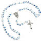 Rosenkranz Murano-Glas hell Blau und Weiss s1