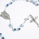 Blue and white Murano style glass rosary s2