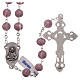Rosary beads in Murano glass style amethyst colour 8mm s2