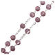 Rosary beads in Murano glass style amethyst colour 8mm s3