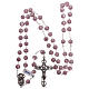 Murano glass style amethyst color rosary beads, 8mm s4