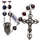 Rosary in Murano glass with multicolour grains, black base 8 mm s1