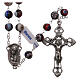 Murano glass rosary black decorated beads 8 mm s1
