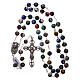 Murano glass rosary black decorated beads 8 mm s4