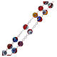 Rosary in Murano glass with multicolour grains, red base 8 mm s3