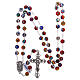 Murano glass rosary red decorated beads 8 mm s4