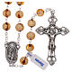 Rosary beads in Murano glass style topaz colour 8mm s1