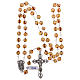 Rosary beads in Murano glass style topaz colour 8mm s4