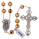 Murano glass style topaz color rosary beads, 8mm s2