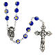 Rosary beads in blue Murano glass style 8mm s1