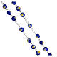 Blue Murano glass style rosary beads, 8mm s3