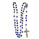 Blue Murano glass style rosary beads, 8mm s4