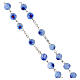Chapelet en verre style Murrina couleur eau avec motifs floraux 8 mm s3