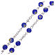 Rosenkranz mit blauen Perlen aus Murano-Glas-Imitation mit floralen Motiven 6 mm s3