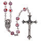 Rosary violet glass beads Murano style 6 mm s1