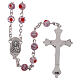 Rosary violet glass beads Murano style 6 mm s2