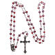 Rosary violet glass beads Murano style 6 mm s4