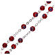Rosary red glass beads Murano style 6 mm s3