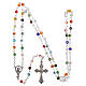 Rosary multicolored glass beads Murano style 4 mm s4