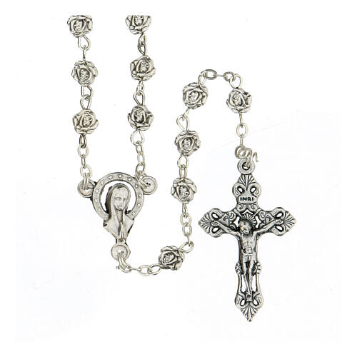 Metal rose-beads rosary 1