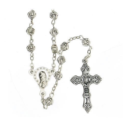Metal rose-beads rosary 2