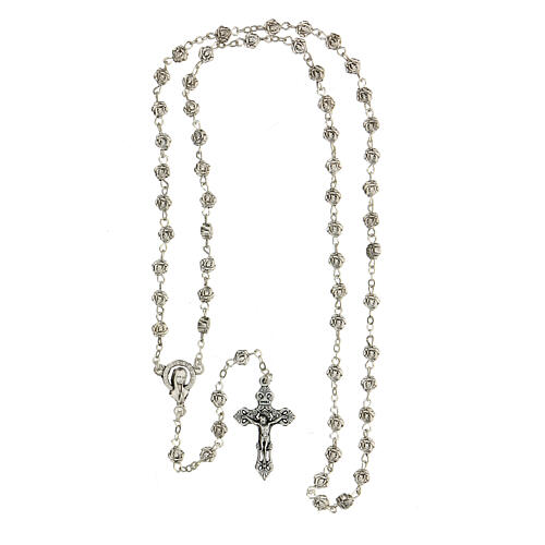 Metal rose-beads rosary 4